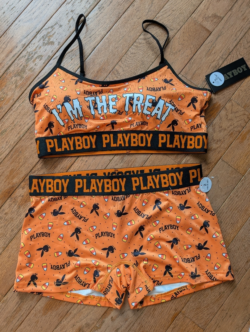 PLAYBOY Bralette And Shorts Set NWT